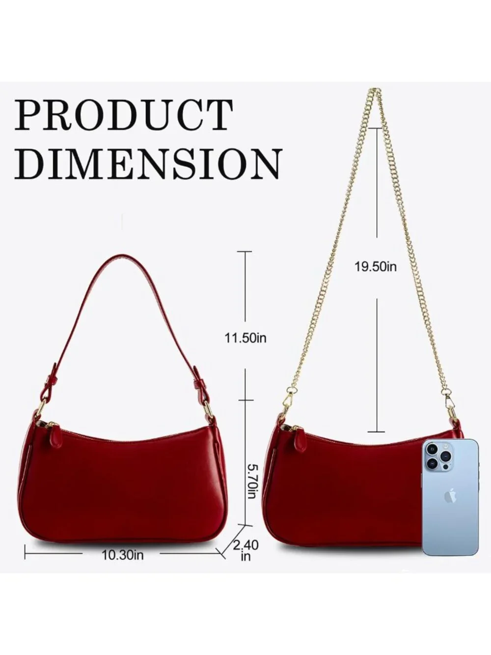 Stylish Leather Hobo Tote Bag for Women - Retro Sling Purse with 2 Straps